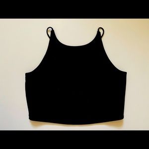 Black crop tank